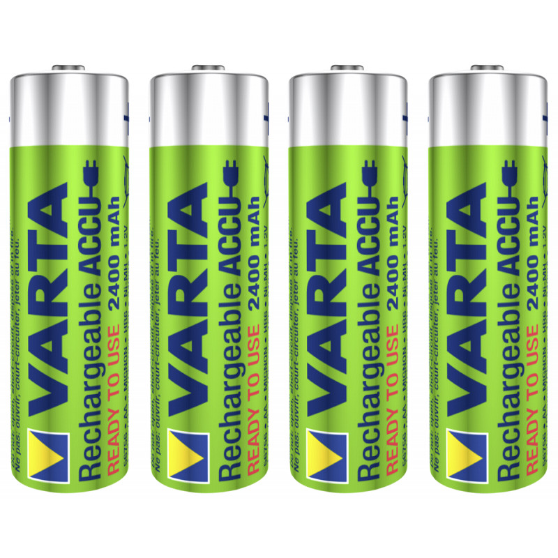 1x4 Varta Rechargeable Accu AA Ready2Use NiMH 2400 MAh Mignon