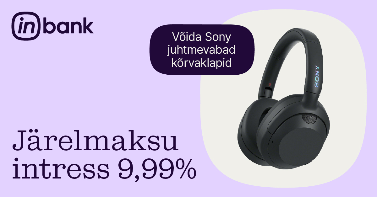 Inbank järelmaksu intress 9,99%. Lisaks loos!