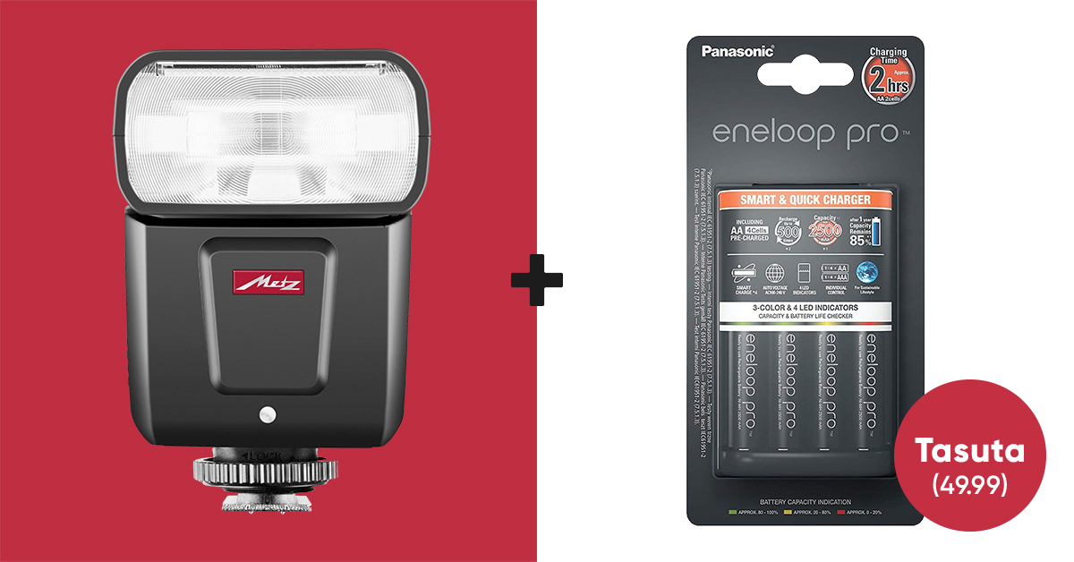 Metz M360 välklambi ostul saad kingituseks Panasonic eneloop Pro laadija + akud