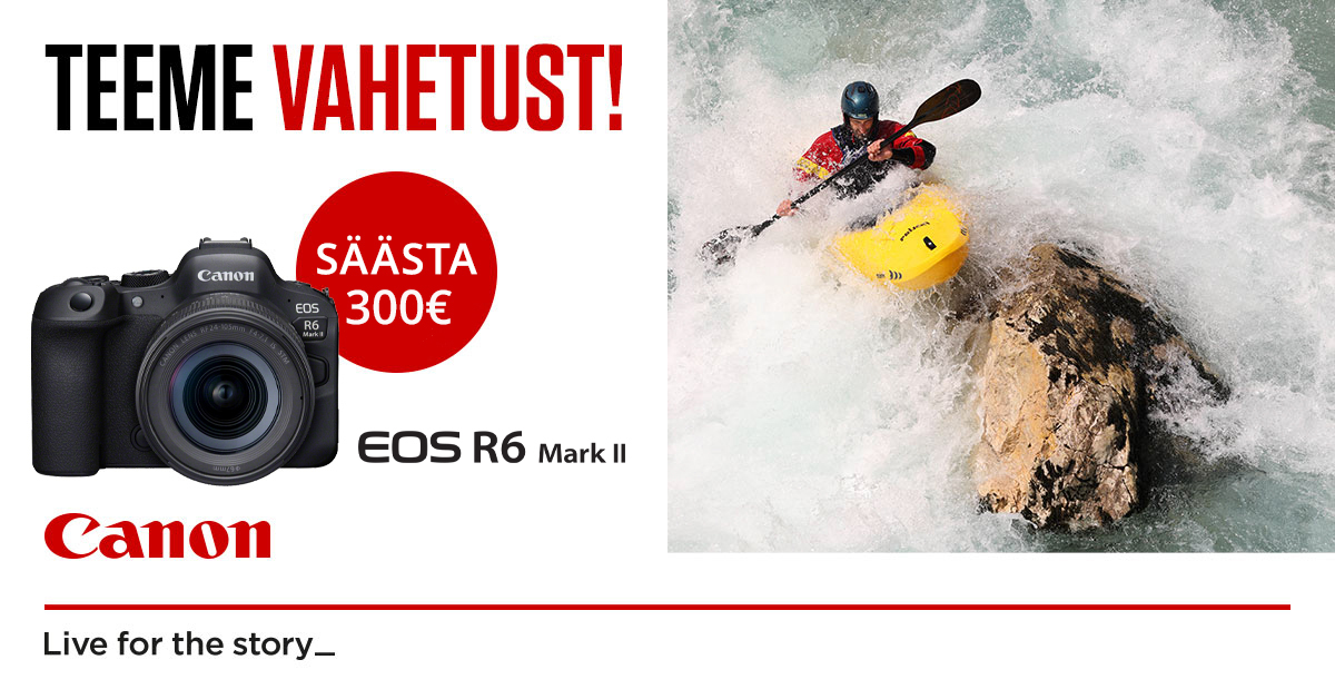 Vaheta enda vana kaamera Canon EOS R6 Mark II vastu ja säästad 300€