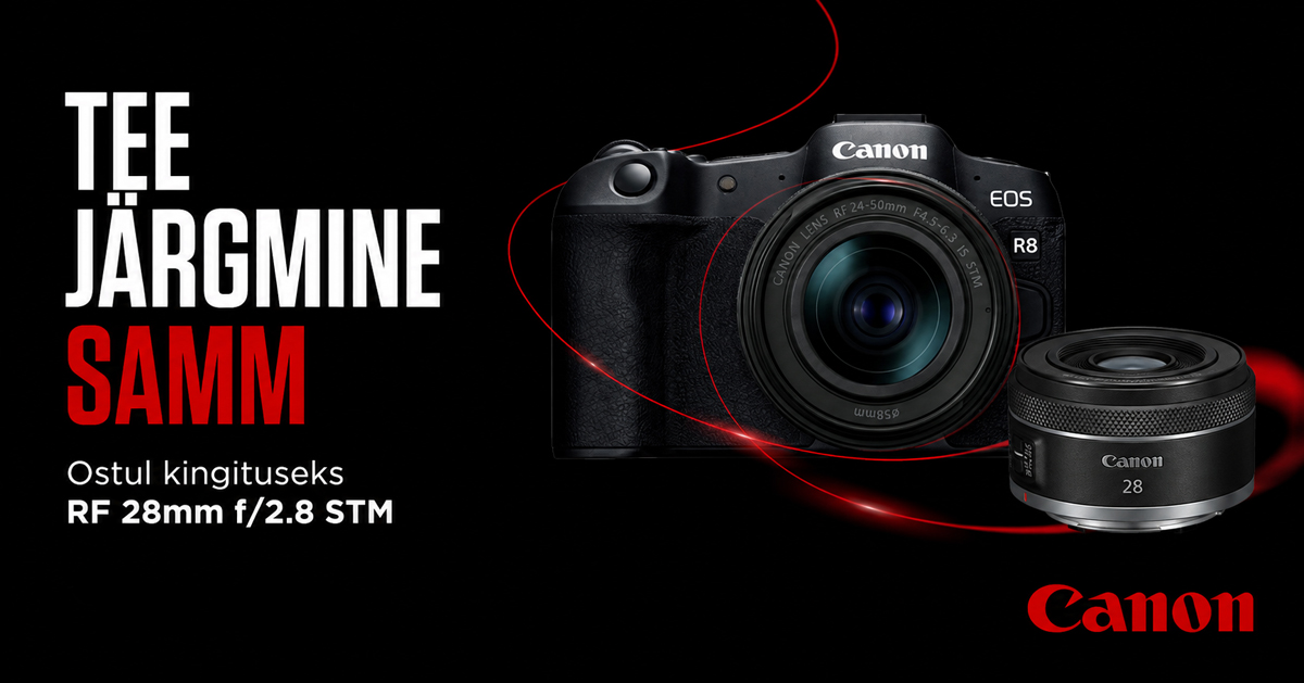 Canon EOS R8 on soodushinnaga + kingituseks 389€ väärt objektiiv