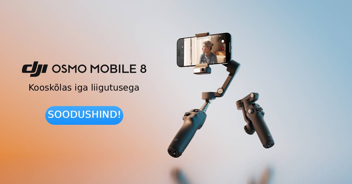 Suvehinnaga DJI Osmo Mobile 8 sobib ka algajale