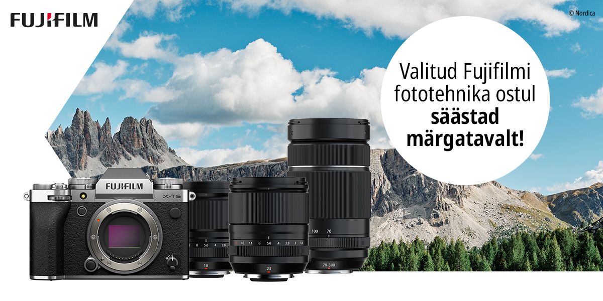 Valitud Fujifilmi fototehnikai ostul säästad praegu märgatavalt