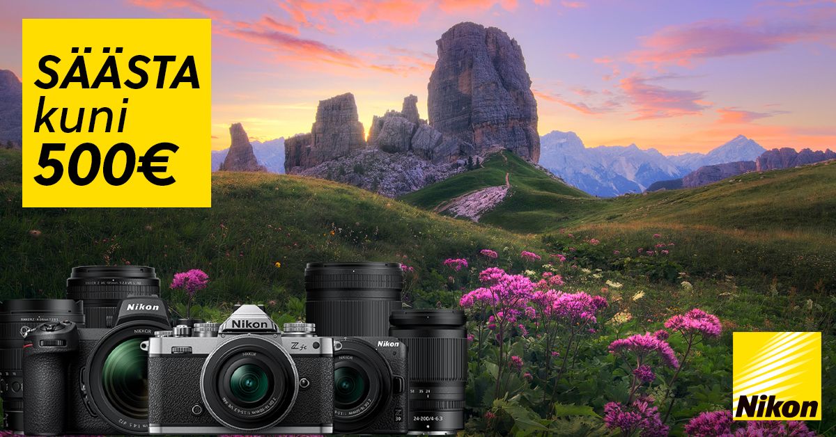 Valitud Nikon kaameratel ja objektiividel on hinnad all
