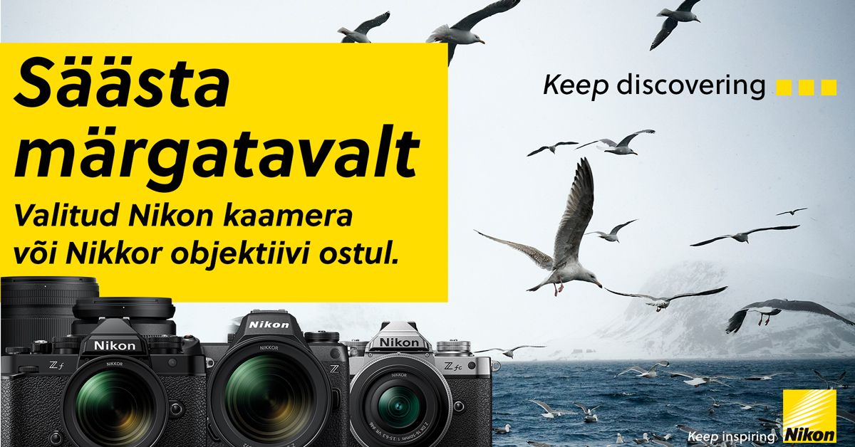 Valitud Nikon kaameratel ja objektiividel on head talvehinnad