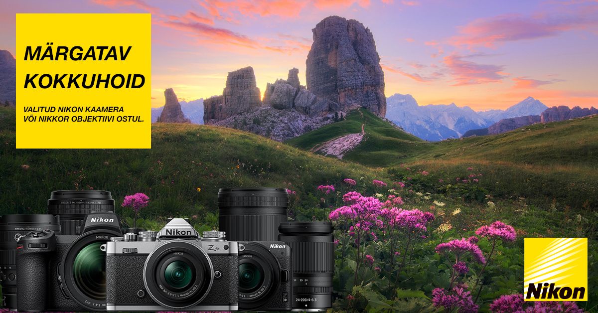 Valitud Nikon kaameratel ja objektiividel on head kevadhinnad