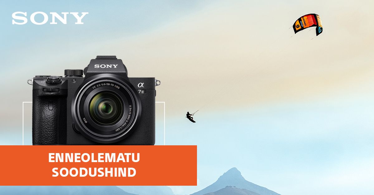 Sony a7 III täiskaader hübriidkaamera on müügil enneolematu hinnaga