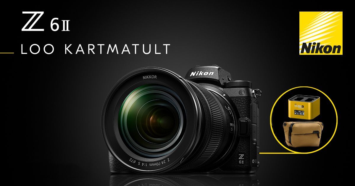 Nikon Z6 II täiskaader hübriikaamera ostul saad kaasa väärt kingitusi!