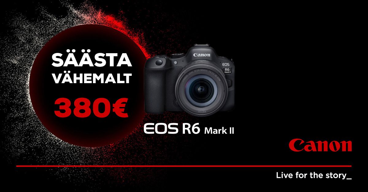 Canon EOS R6 Mark II ostul säästad vähemalt 380€