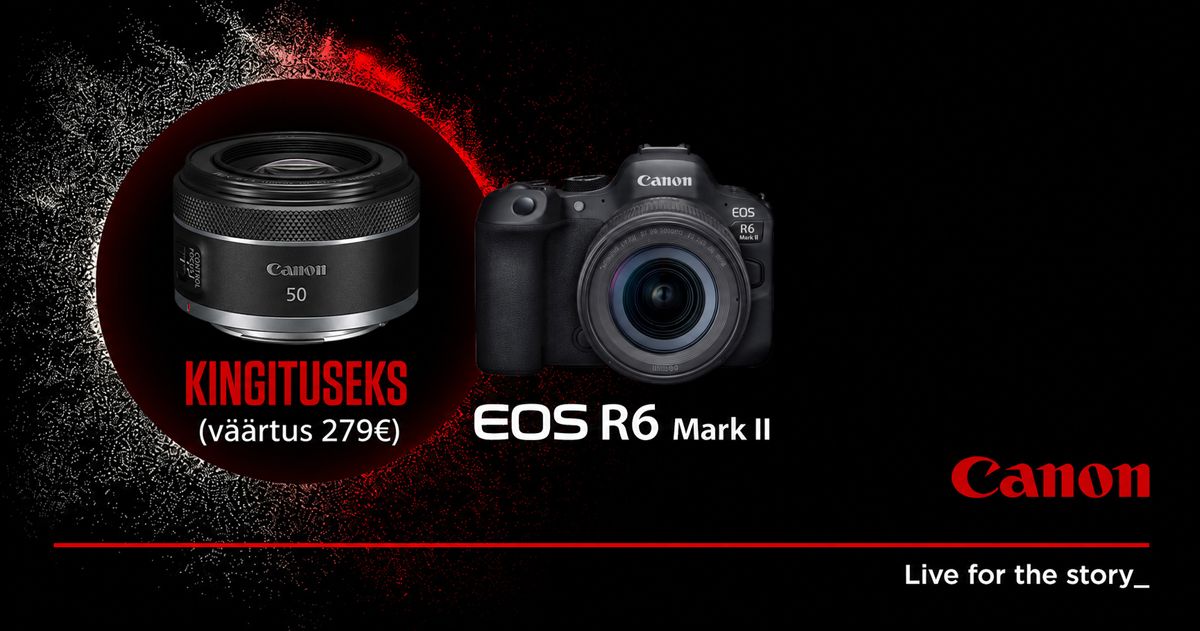 Canon EOS R6 Mark II ostul saad kingituseks portreeobjektiivi!