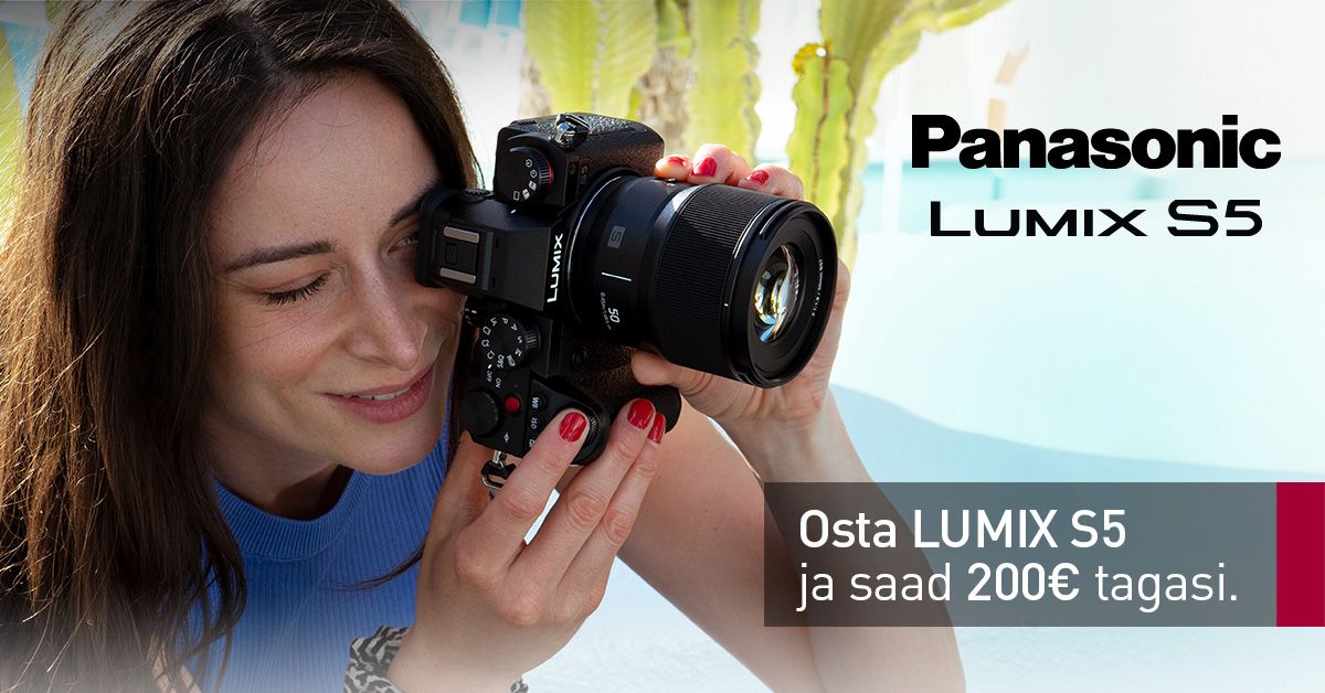 Panasonic Lumix S5 ostul saad 200€ tagasi + tasuta kaasa lisaaku