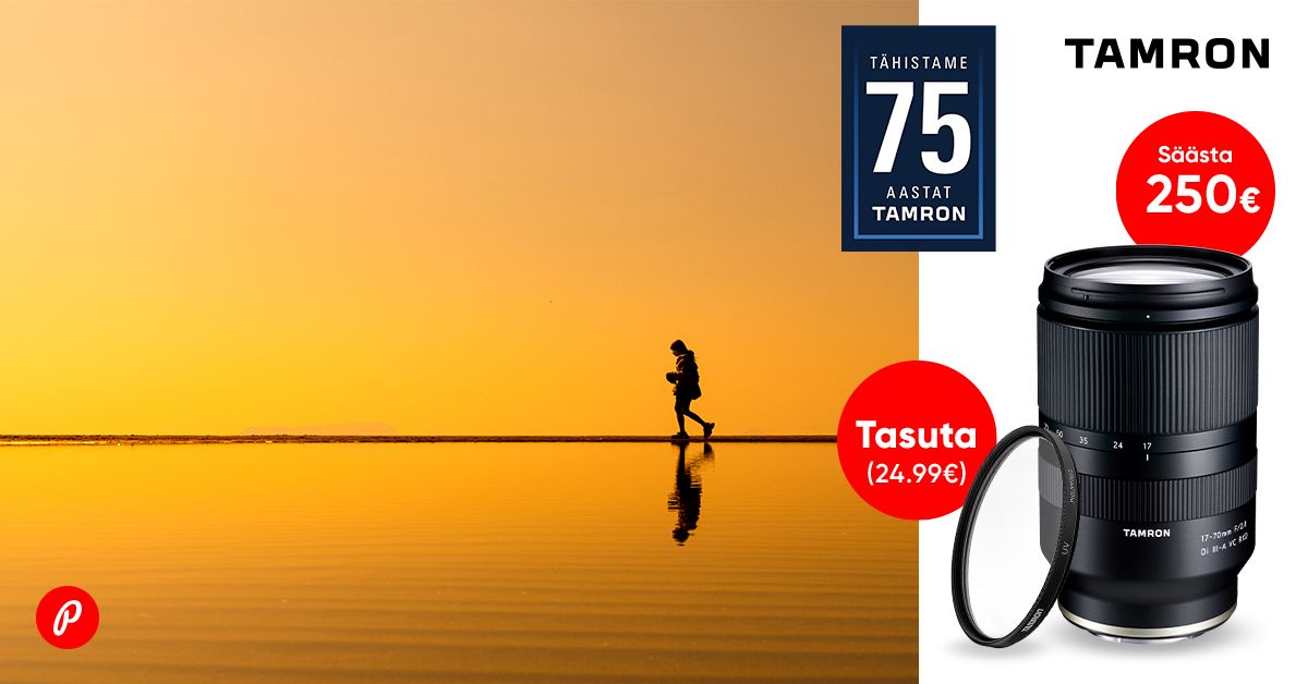 Soodukaga Tamron 17-70mm f/2.8 Di III-A RXD ostul saad kingituseks UV filtri