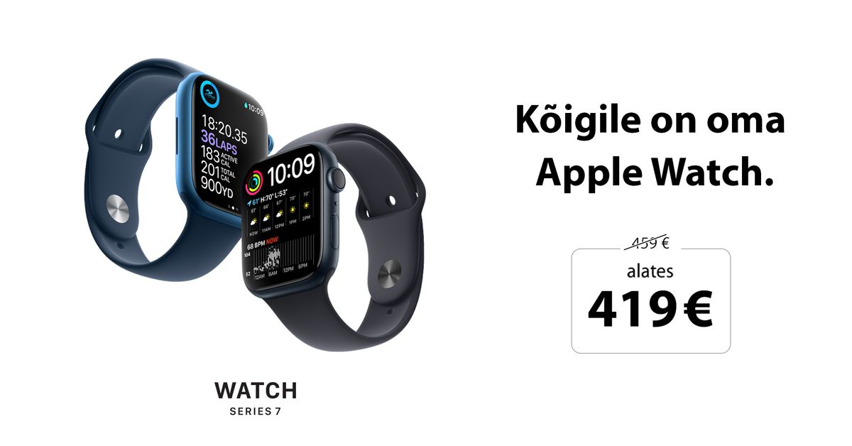 Apple Watch Series 7 nutikell on müügil suvise soodushinnaga