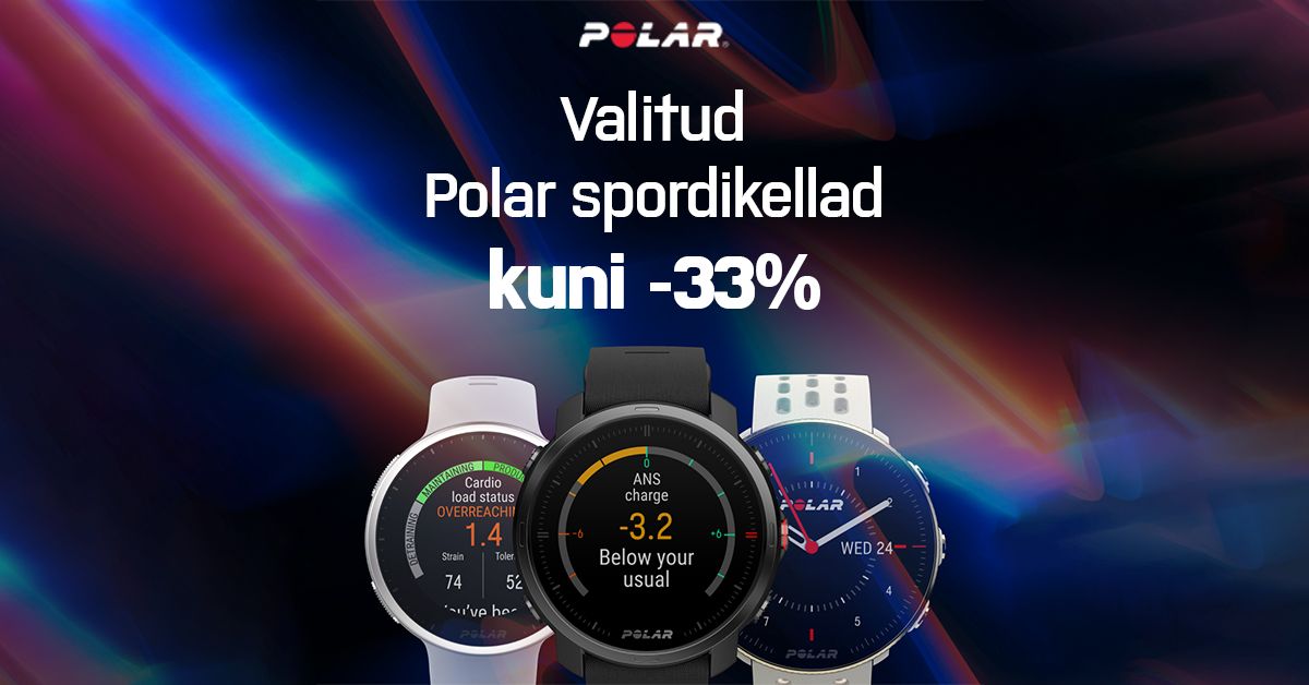 Valitud Polar spordikellad ja H10 pulsivöö on müügil soodushinnaga