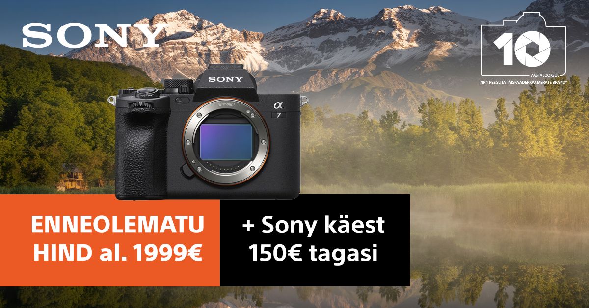 Sony a7 IV on müügil suvehinnaga ja saad veel 150€ tagasi ka