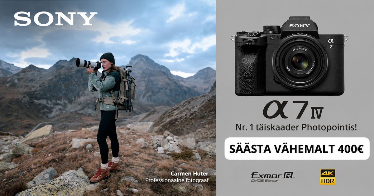 Enim ostetud hübriidkaamera Sony a7 IV on sügishinnaga