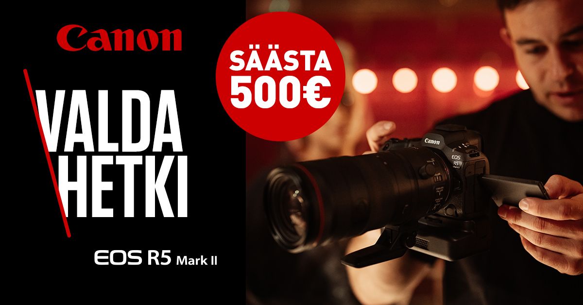 Canon EOS R5 Mark II abil valdad hetki nüüd lausa 500€ soodsamalt