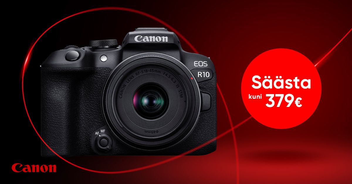 Canon EOS R10 hübriidkaamera ostul säästad kuni 379€