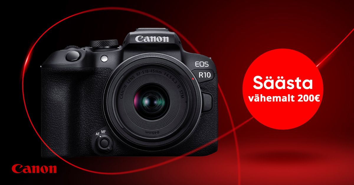 Canon EOS R10 hübriidkaamera ostul säästad vähemalt 200€