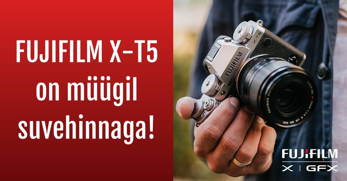 Tipptehnoloogiast pungil olev Fujifilm X-T5 on soodushinnaga