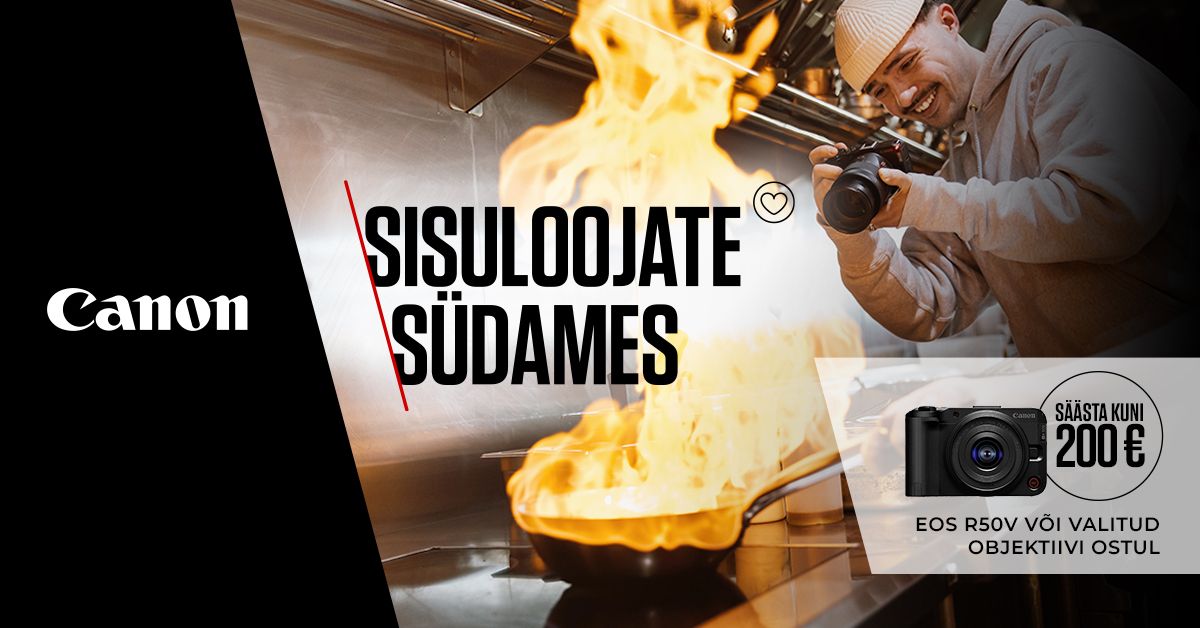 Sisuloojate südamed võitnud Canon EOS R50/R50V ostul säästad 100-200€