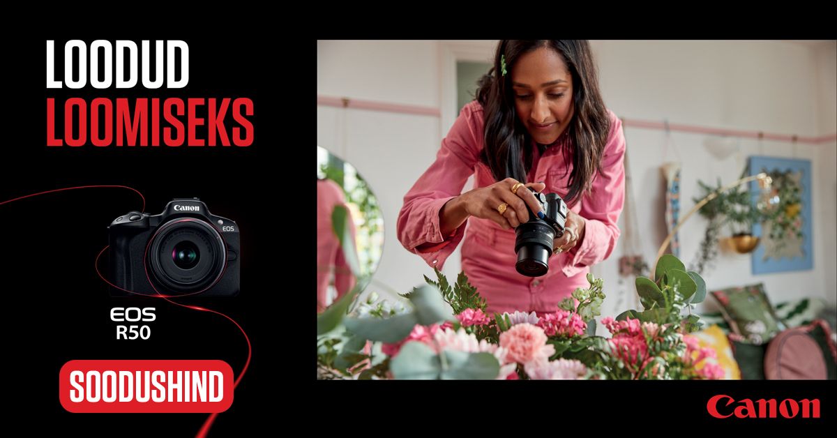 Sisuloojate südamed võitnud Canon EOS R50 ostul säästad!