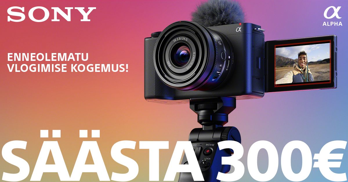 Sony ZV-E1 täiskaader hübriidkaamera on lausa 300€ soodsam