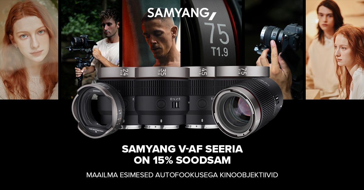 Samyang V-AF seeria kinoobjektiivid on 15% soodsamad
