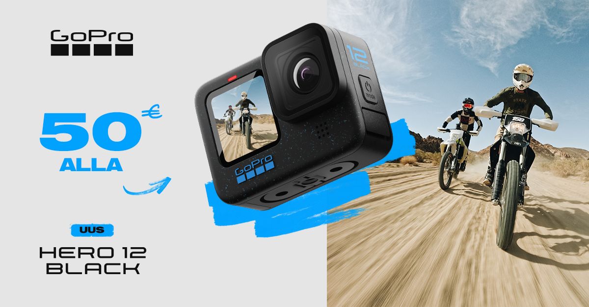 Seiklusi nautiva GoPro HERO12 Black ostul säästad vähemalt 50€