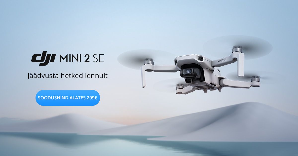 Pisikese DJI Mini 2 SE drooni soodushind on kõigest 299€