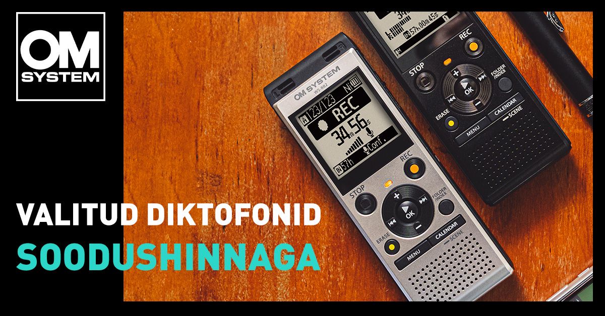 Kvaliteetset stereoheli salvestavad OM System diktofonid on soodushinnaga