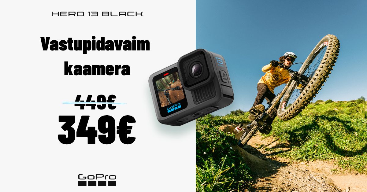 Seiklejate lemmik GoPro HERO13 Black on müügil talvise erihinnaga