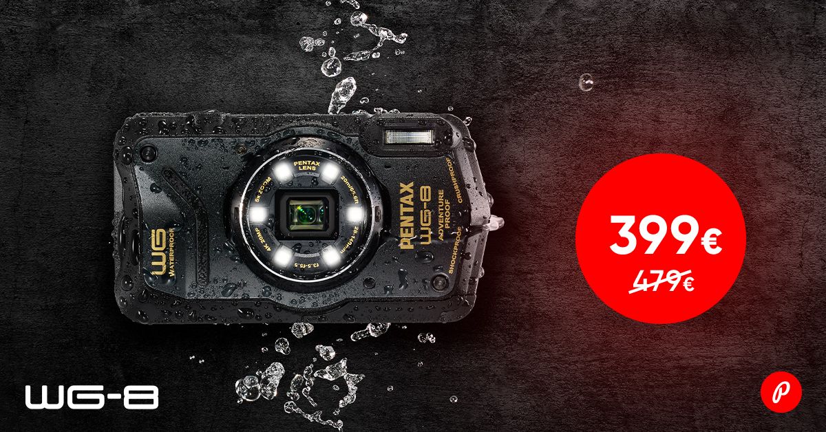 Karmide olude kaamera Pentax WG-8 on talvel 80€ soodsam