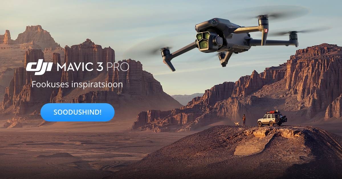 Tippklassi DJI Mavic 3 Pro drooni ostul säästad 281-613€