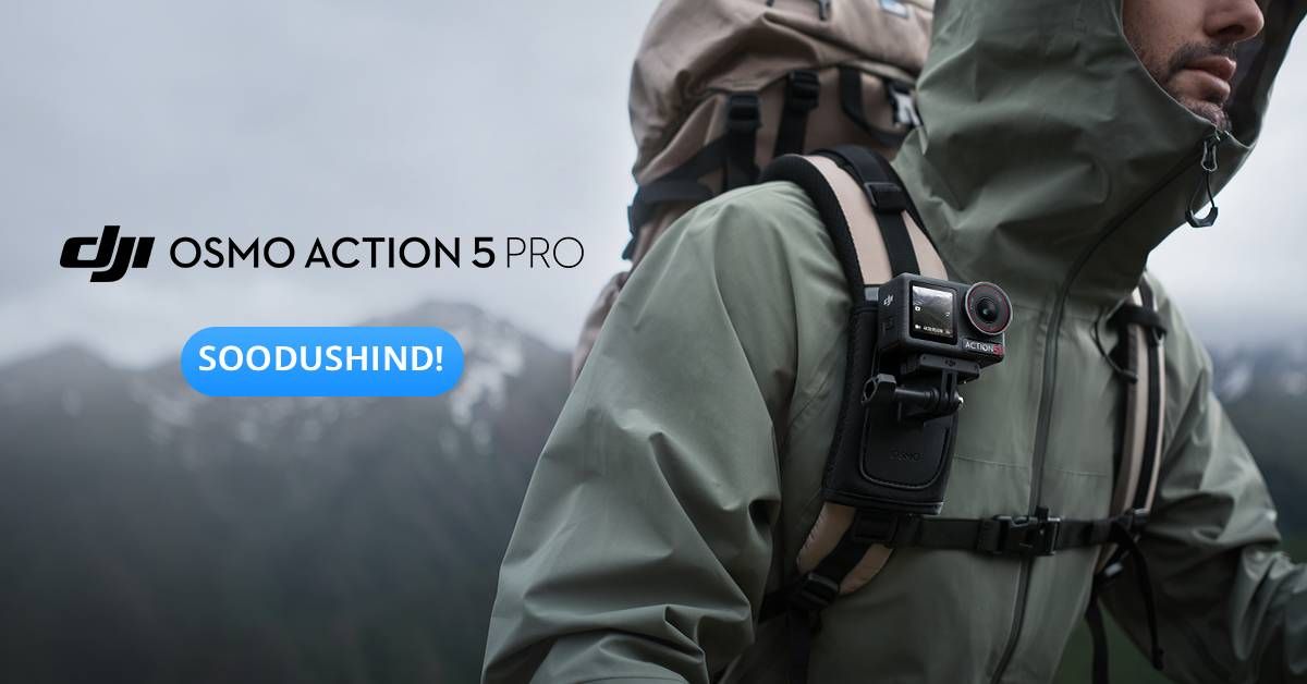 DJI Osmo Action 5 Pro ei karda kõrgust, kuumust ega allahindlust