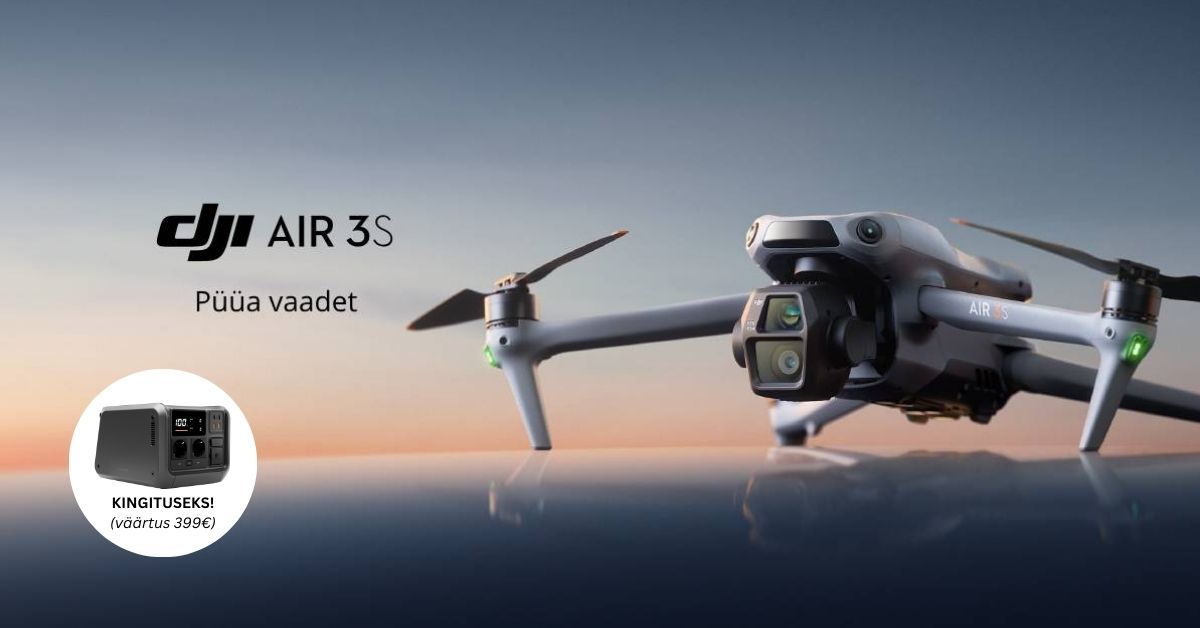 DJI Air 3S Fly More Combo (DJI RC-N3) komplekti ostul saad kingituseks akujaama