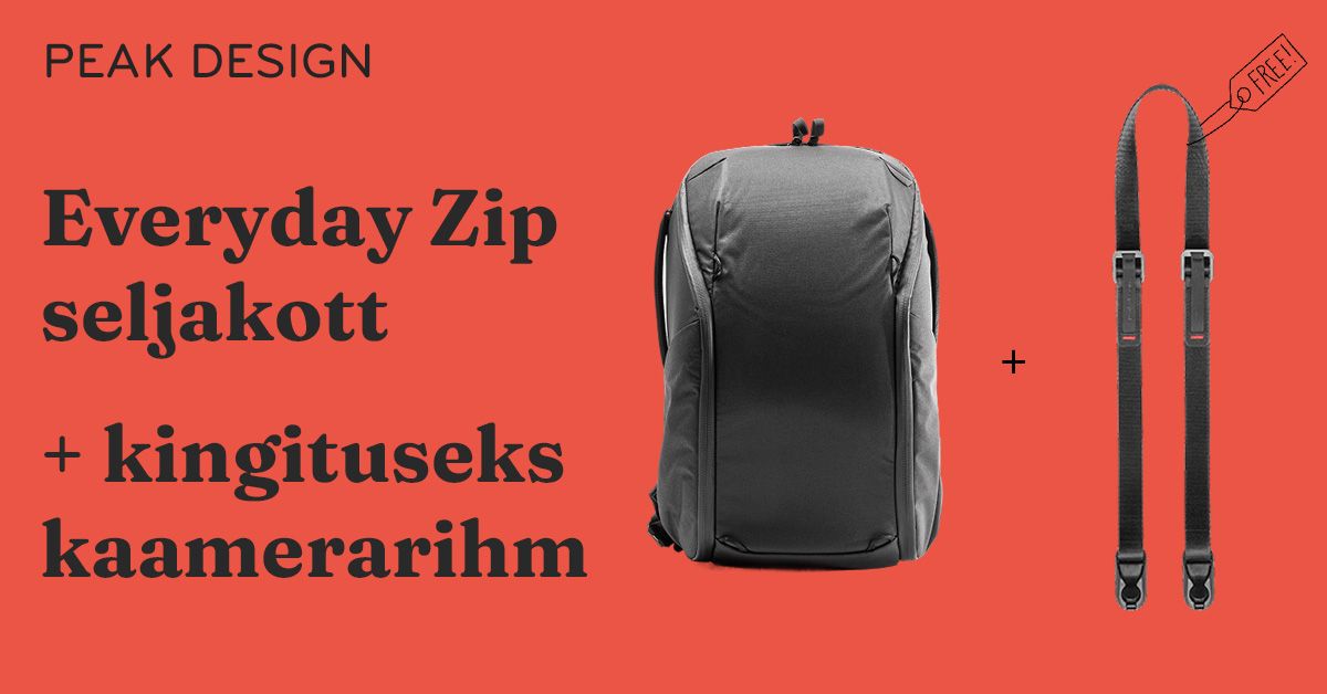Valitud värvi Peak Design Everyday Backpack Zip ostul kingituseks kaamerarihm