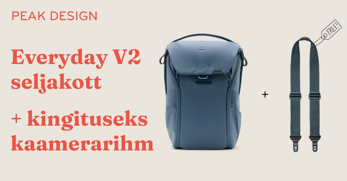 Valitud värvi Peak Design Everyday Backpack ostul kingituseks kaamerarihm