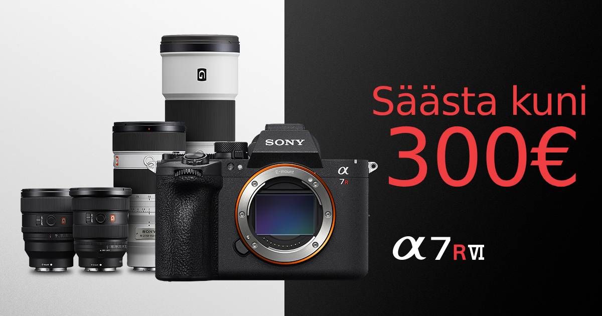 Säästa kuni 300€, kui ostad Sony a7R VI koos valitud Sony fototehnikaga