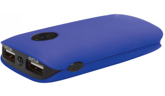 Platinet lādētājs-akumulators 5000mAh 2xUSB, zils (42412)