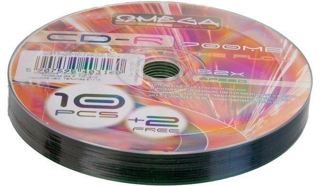 Omega Freestyle CD-R 700MB 52x 10+2pcs softpack - CD discs - Photopoint