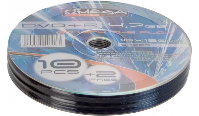 Omega Freestyle DVD+R 4.7GB 16x 10+2pcs softpack