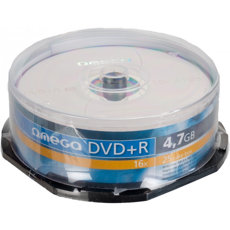 Omega DVD+R 4,7GB 16x 25tk tornis