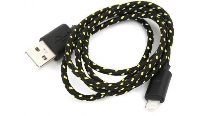 Omega cable Lightning 1m, black