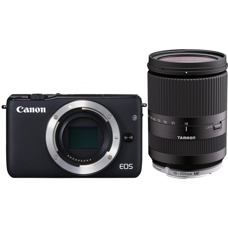 Canon EOS M10 + Tamron 18-200мм VC, черный