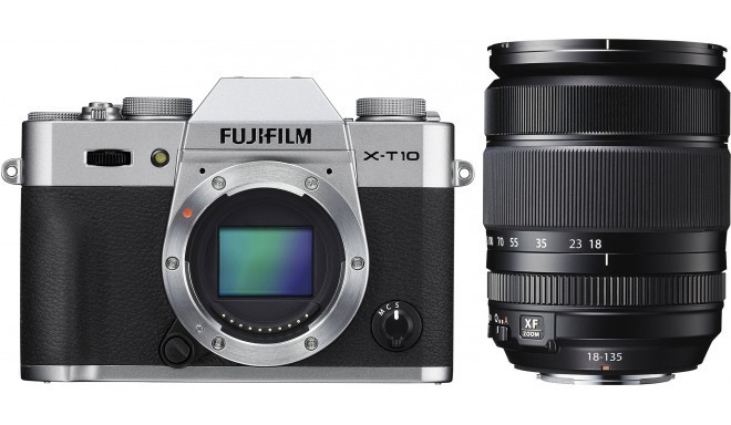 Fujifilm X-T10 + 18-135mm Kit, hõbedane