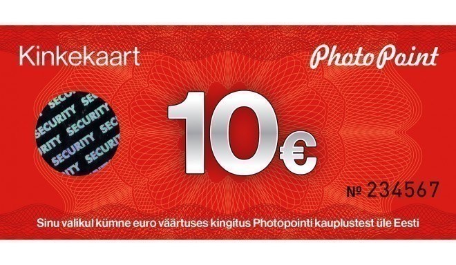 Kinkekaart 10 eurot
