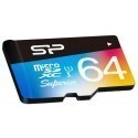 Silicon Power memory card microSDXC 64GB Superior UHS-I U1 + adapter