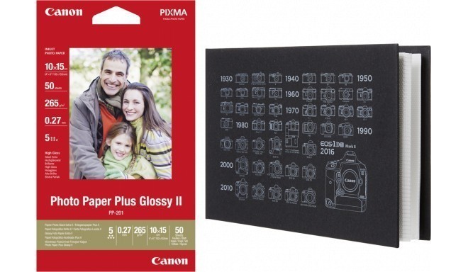Canon фотобумага PP-201 10x15 см 50 листов + альбом