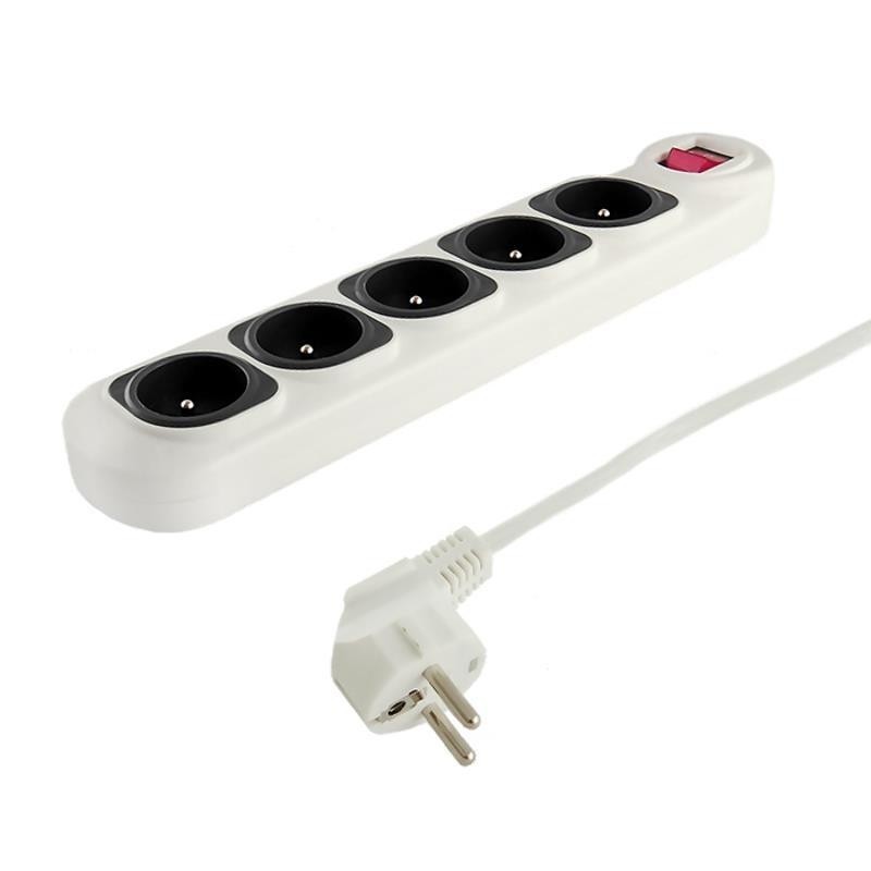 Surge protector QOLTEC | 5 power socket | 1.8m - Surge protectors ...